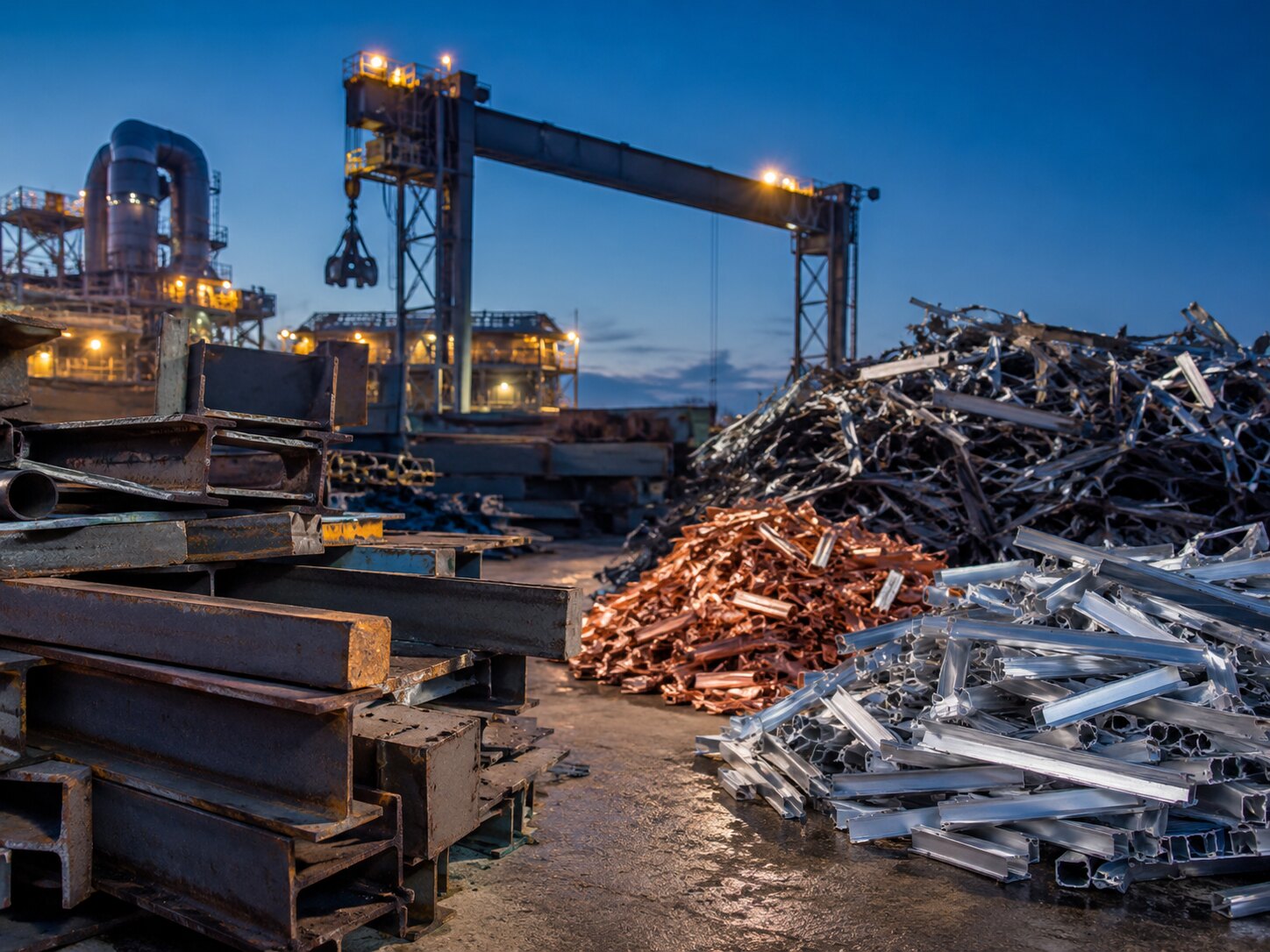Sorted ferrous and non-ferrous metal scrap